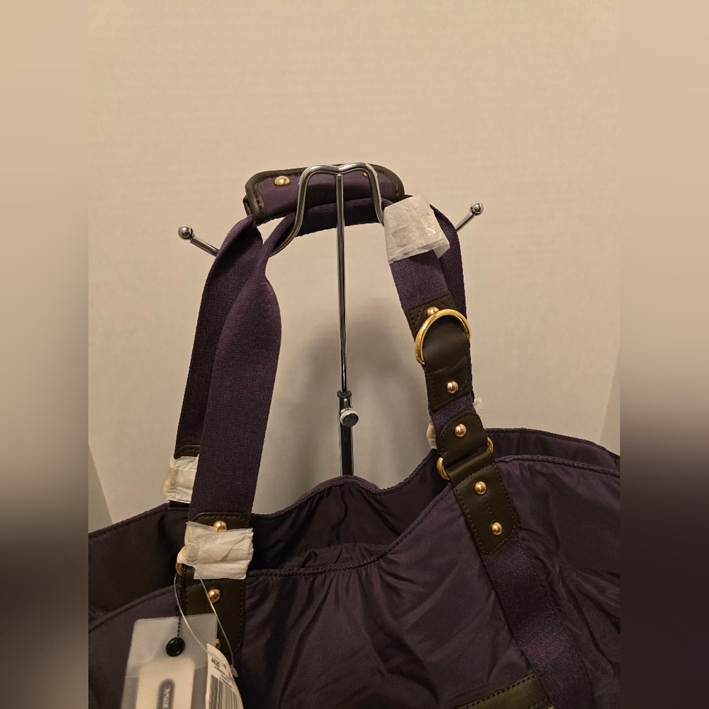Lesportsac Stella McCartney Cyber Grape Purple Oversized Carryall NWT - Picture 3 of 11